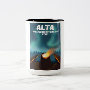 Alta Wasatch Mountain Range Utah Zweifarbige Tasse