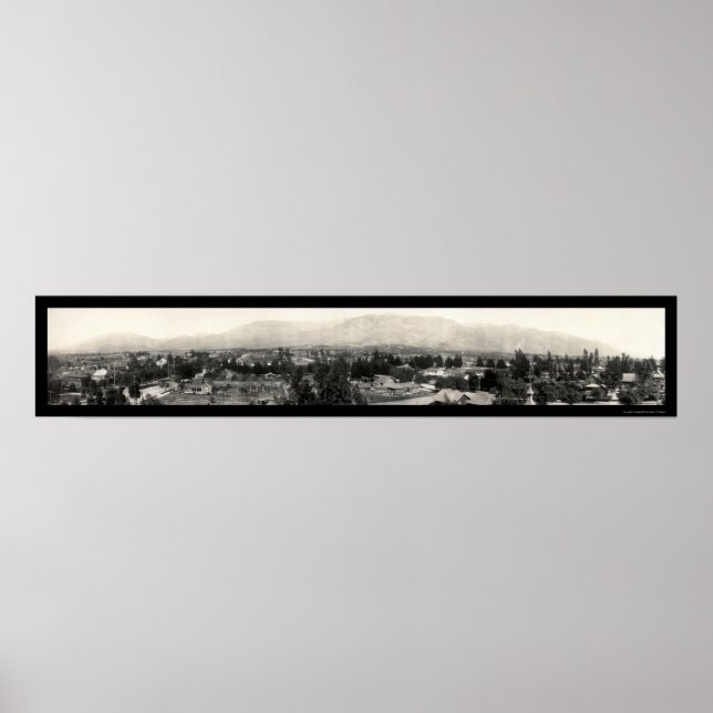 Altadena, California Panorama Foto 1908 Poster (Vorne)