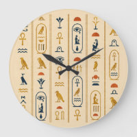 Altägyptische Hieroglyphen-Kunstwanduhr