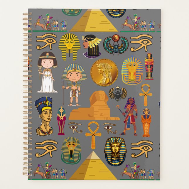 Altägyptische Hieroglyphen -Muster Pharao  Planer (Vorderseite)