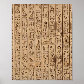 Altägyptische Hieroglyphen Poster