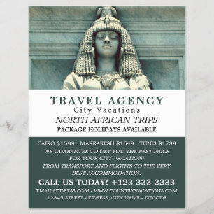 Altägyptische Statue, Kairo, Reiseagentur Flyer