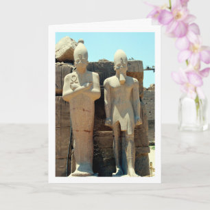 Altägyptische Wächterstatuen, Luxor, Karte