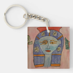 Altägyptischer Göttinnen-Acrylschlüsselanhänger Schlüsselanhänger