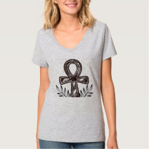 Altägyptisches Ankh & Olivenzweig Minimalistisch 