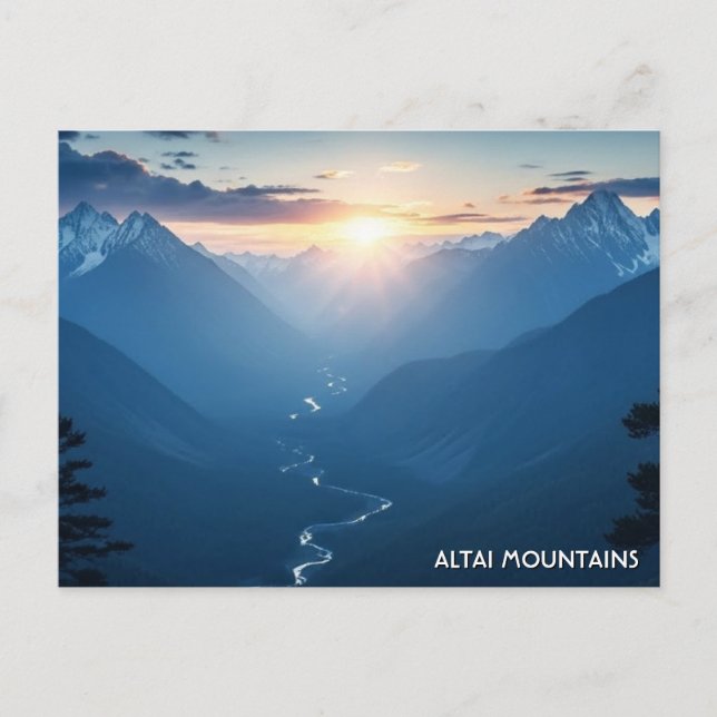 Altai-Gebirge Mongolei Reise Postkarte (Vorderseite)