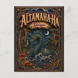 Altamaha-ha Georgia Popcut Legenden Postkarte