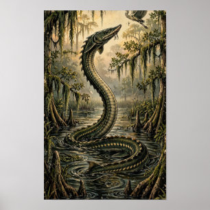 Altamaha-ha Georgia River Monster Lokale Legenden Poster