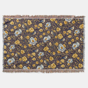 Altami Vintage Floral Birds Wurfdecke – Elegant Decke