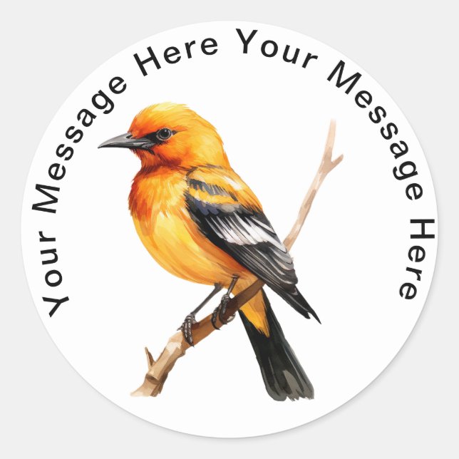 Altamira Oriole Runder Aufkleber (Vorderseite)