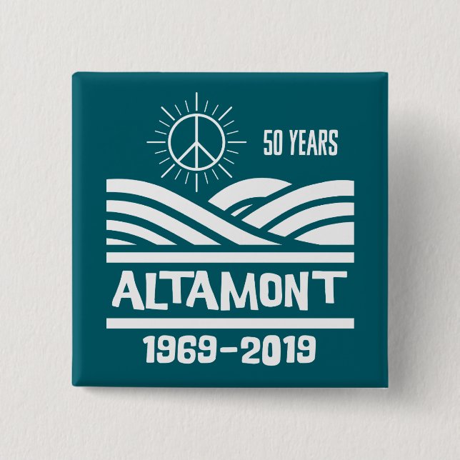 Altamont Speedway 1969-2019 50. Jubiläum Button (Vorderseite)