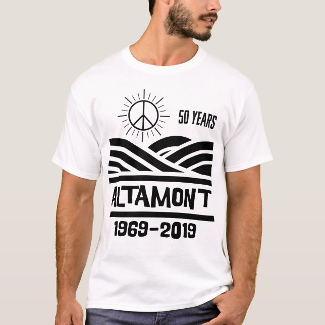 Altamont Speedway 1969-2019 50th Anniversary  T-Shirt (Vorderseite)