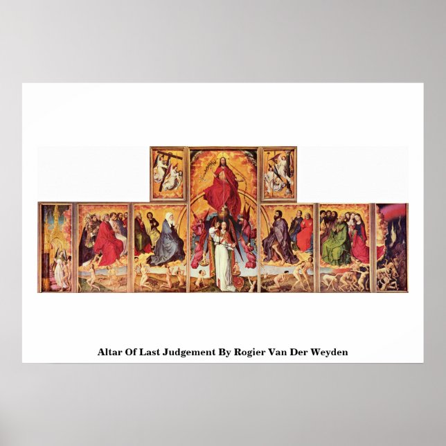 Altar des letzten Urteils von Rogier Van der Weyde Poster (Vorne)