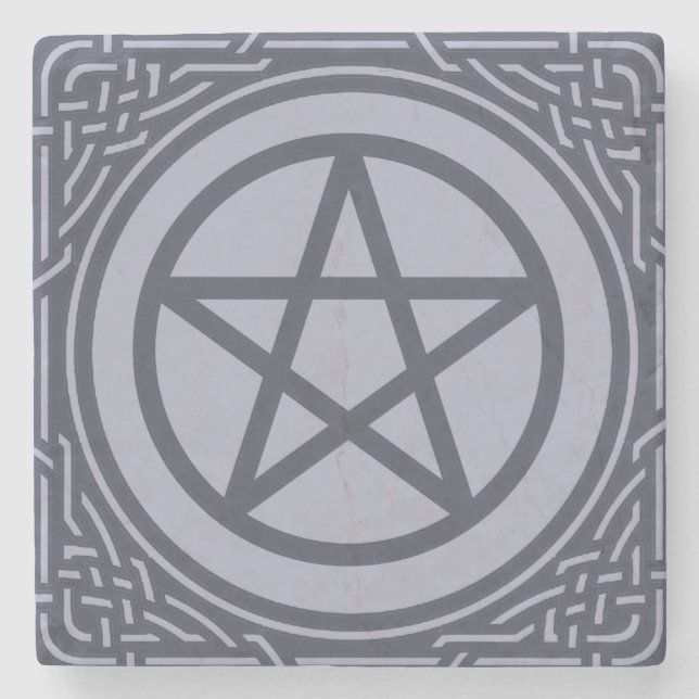 Altar-Pentagramm - Meer Steinuntersetzer (Vorderseite)