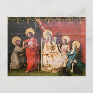 Altarpiece, das Christus mit St. Thomas darstellt Postkarte