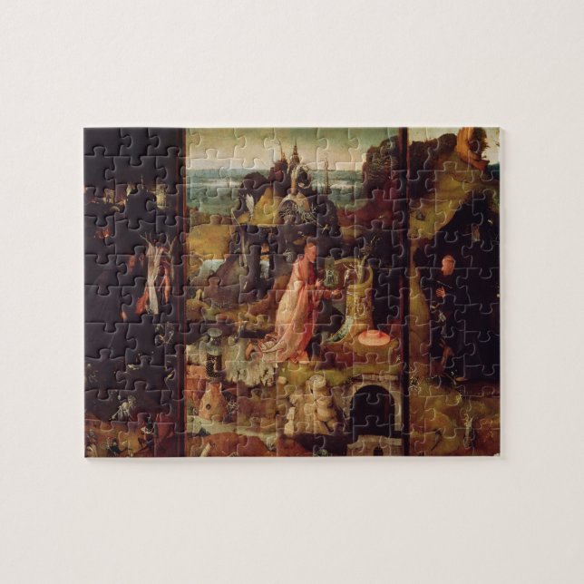 Altarpiece der Einsiedler (Öl auf Platte) (Horizontal)