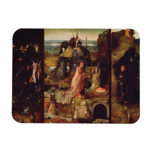Altarpiece der Einsiedler (Öl auf Platte) Magnet