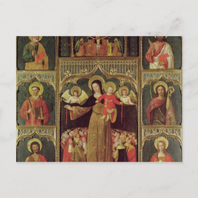 Altarpiece der Jungfrau Rosary, c.1500 Postkarte (Vorderseite)