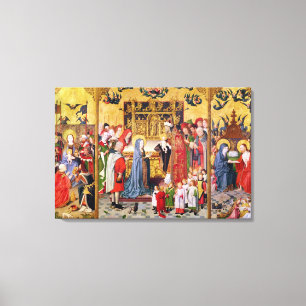 Altarpiece der sieben Freuden an der Jungfrau Leinwanddruck