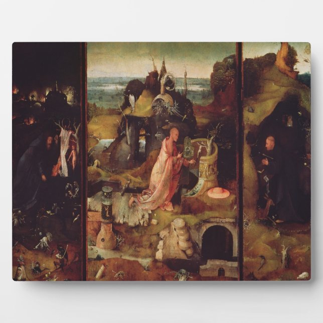 Altarstück der Hermits (Öl auf Tafel) Fotoplatte (Vorderseite)