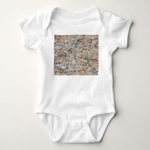 Altbraune Burg Stone Textur Baby Strampler