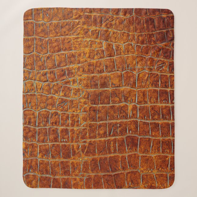 altbraune Ledertextur Sherpadecke (Vorderseite)