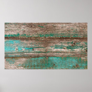 Altbrauner Holzboden mit Peelingschmerzen Poster