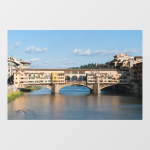 Altbrücke Ponte Vecchio - Florenz, Italien Fensteraufkleber