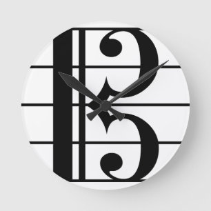AltClef Runde Wanduhr