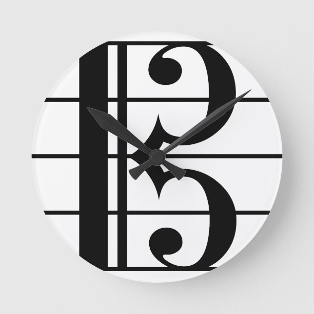 AltClef Runde Wanduhr (Vorderseite)