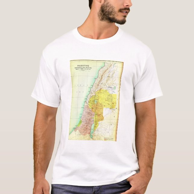 Alte 27AD Christus Palästina Karte T-Shirt (Vorderseite)