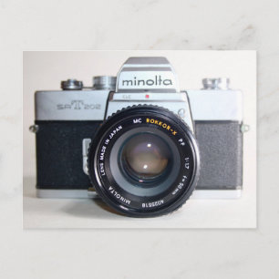 Alte 35 mm Minolta Kamera Postkarte
