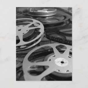 Alte 35mm-Filmrollen Schwarzweiß-Fotografie Postkarte