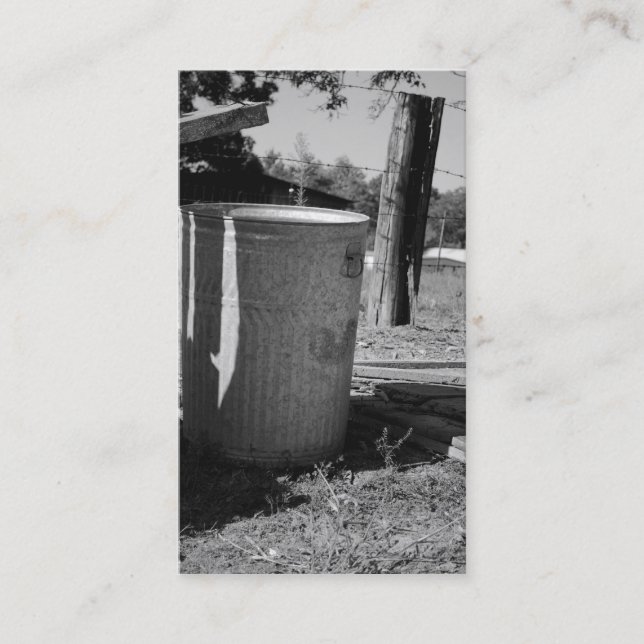 Alte Abfalleimer-Visitenkarten Visitenkarte (Vorderseite)