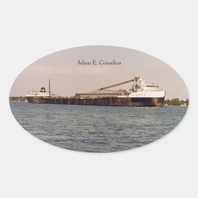 alte Adam E. Cornelius-Aufkleber Ovaler Aufkleber (Vorderseite)