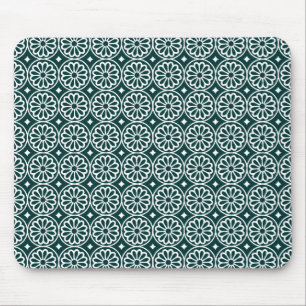 Alte ägyptische Blume - Dunkelgrün Mousepad