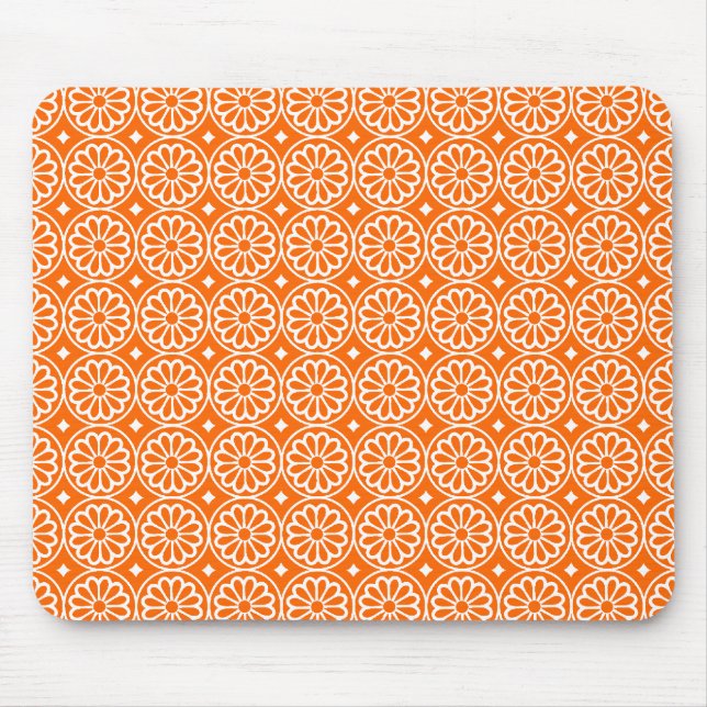 Alte ägyptische Blume - Orange Mousepad (Vorne)