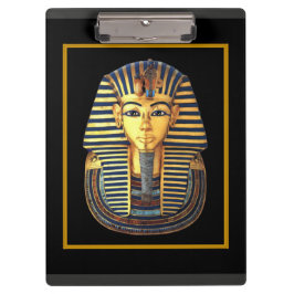 Alte ägyptische Goldmaske von König Tutankhamun Klemmbrett