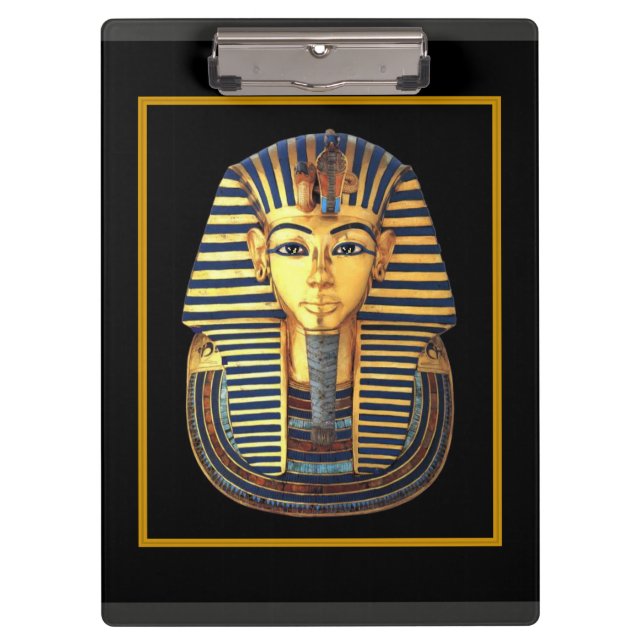 Alte ägyptische Goldmaske von König Tutankhamun Klemmbrett (Vorderseite)