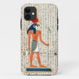 Alte ägyptische Gott Horus Hieroglyphics Design iPhone 11 Hülle