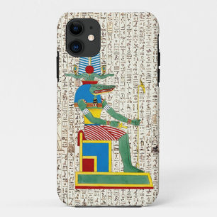 Alte ägyptische Gott Sobek Hieroglyphics Design title_seo2
