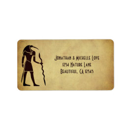 Alte ägyptische Gott Thoth Golden-Adresse Adressaufkleber