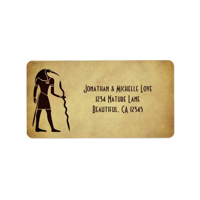 Alte ägyptische Gott Thoth Golden-Adresse Adressaufkleber (Vorne)