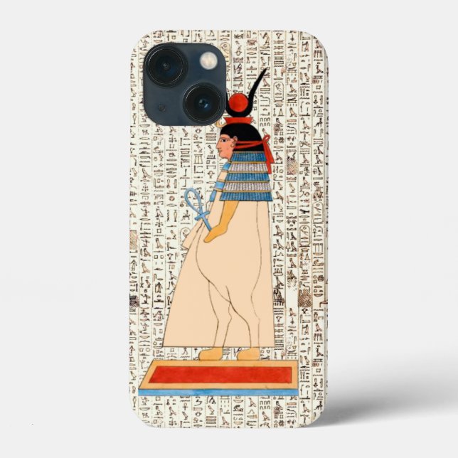 Alte ägyptische Göttin Hathor Hieroglyphics Case-Mate iPhone Hülle (Rückseite)