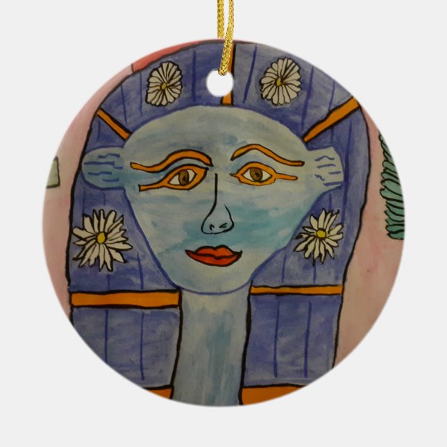 Alte ägyptische Göttin Keramik Ornament (Vorne)