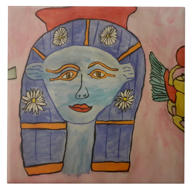 Alte ägyptische Göttin Keramik Tile Fliese (Vorderseite)