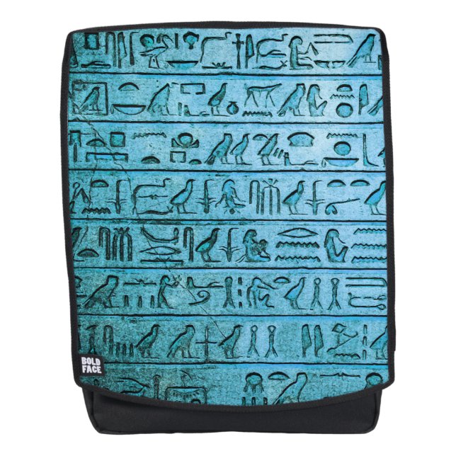 Alte ägyptische Hieroglyphen Blue Backpack Rucksack (Vorderseite)