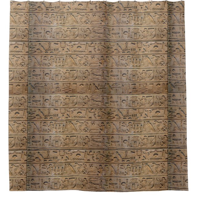 Alte ägyptische Hieroglyphen Duschvorhang (Vorderseite)