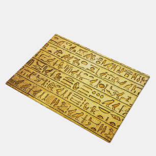 Alte ägyptische Hieroglyphen Gelbe Doormat Fußmatte