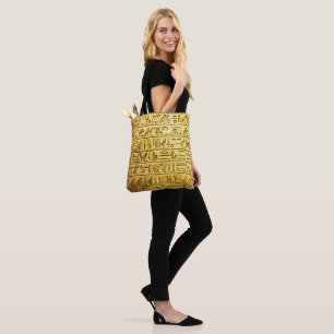 Alte ägyptische Hieroglyphen-Gelbe Tote-Tasche Tasche